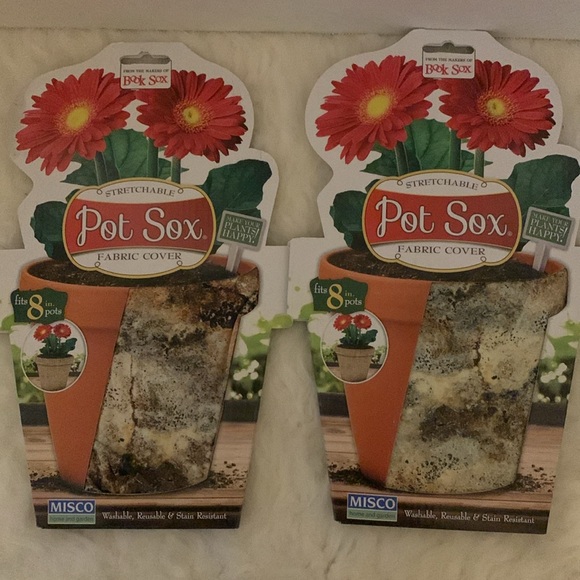 Stretchable pot sox fabric cover. Washable, reusable & stain resistant, fits 8” - Picture 3 of 9